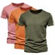 thumbnail image 1 of Camiseta de Color Sólido para Hombres, Cuello Redondo de Manga Corta de Verano para Gimnasio Y Desgaste Casual, Camiseta Atlética Transpirable Ligera, 1 of 6