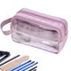 thumbnail image 1 of Pencil Case Transparent Large Storage Pen Pencil Pouch Pencil Bag Pen Marker Stationery Bagpink, 1 of 6