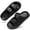 Black, variant on BERANMEY Double Buckle Adjustable Slides Sandals for Women and Men Casual Pillow Slippers for Women EVA Flat Slides Sandals