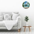 thumbnail image 5 of YILUYINQING Beach Palm Trees Mountain Round Wooden Wall Clock for Home Decor Battery Operated, Wall Hanging Decor Perfect for Living Rooms, Kitchens, Dorms, Practical Everyday Gifts 10x10in, 5 of 8