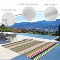 thumbnail image 3 of Colorful Striped Outdoor Rug for Patio/Deck/Porch, Non-Slip Large Area Rug 4 x 6 Ft, Sage Green Pink White Vertical Lines Indoor Outdoor Rugs Washable Area Rugs, Reversible Camping Rug Carpet Runner, 3 of 8
