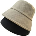 thumbnail image 6 of CoCopeaunts Bucket Hat for Men Solid Color Checkered Pattern Design Fisherman Hat Four Seasons Sunscreen Versatile Basin Hat, 6 of 8