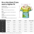 thumbnail image 3 of KLL Men's Hawaiian Shirt Short Sleeve Button Down Beach Shirts-Two Frogs Are Sitting On Water Lilies, 3 of 5