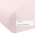 thumbnail image 6 of Mainstays Kids 100% Cotton Percale Bed Sheet Set, Twin, Light Pink, 3 Pieces, 6 of 8
