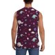 thumbnail image 4 of Balery Space Dinosaur Camisetas sin mangas para hombre, absorbe la humedad y protege contra el mal olor.-Large, 4 of 7