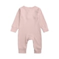 thumbnail image 6 of Newborn Baby Solid Color Jumpsuit Spring and Autumn Long-Sleeved Clothes Set Girls Boys Cotton Jumpsuit 0-24M, 6 of 8