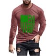 thumbnail image 2 of Blusas y camisas de manga larga y cuello redondo para hombre, camisetas casuales con estampado de moda y cuello redondo, blusas de licra de manga corta para hombre., 2 of 5
