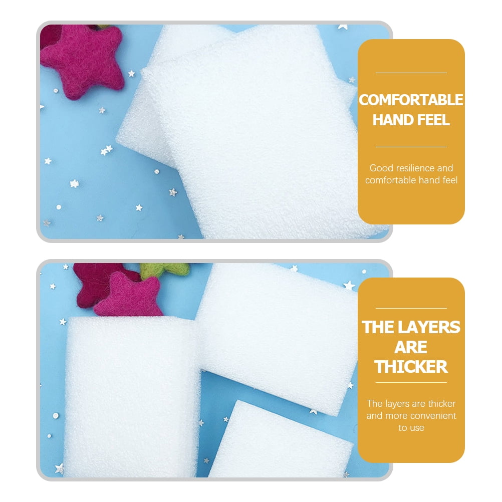 GOOHOCHY  4 Pcs Felting Kit Beginner Flat Soft Wool Work Mat Needle Foam Pad