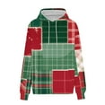 thumbnail image 4 of Frostluinai Women's Hoodies Christmas Oversized Sweatshirts Drawstring Long Sleeve Fleece Lined Pullover Xmas Party Plaid Hoodies with Pocket, 4 of 5