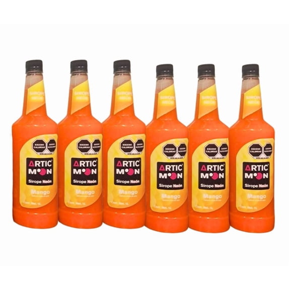 Kit de 6 Jarabes Kala Neón Para Preparar Bebidas De 1 Lt Sabor Mango