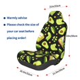 thumbnail image 3 of Wukai Avocado Toast Full Set Car Seat Covers with Soft Padding Universal Auto Front Seats Protector and Cushion Mat, 3 of 5
