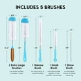 thumbnail image 3 of Turbo Microfiber Bottle Brush Cleaner Pack - 5 Pack Long, Brushes for Baby Bottles, Water Bottles, Straws, Tumblers, Wine Decanters and Flasks, 3 of 3