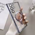 thumbnail image 1 of Funda magnética transparente para Samsung Galaxy, cubierta protectora de silicona para cargador inalámbrico Magsafe, S23, S22, S21 FE Ultra Plus, 1 of 4