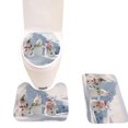 thumbnail image 1 of 3PCS Bath Rug Set Fashion Xmas Print Decorative Toilet Rug Toilet Lid Cover for Christmas, 1 of 9