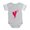 Heather Gray, variant on CafePress - Watercolor Pink Heart - Cute Infant Baby Football Bodysuit