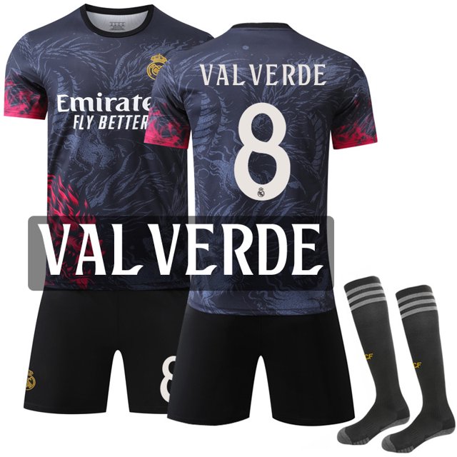 Real Madrid Dragon Edition 2024-2025 Football Jersey No.8 Valverde for Adults
