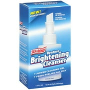 Sea-Bond: Gel W/A Brush Top & Up to 45 Daily Cleanings Denture Brightening Cleanser, 1.5 fl oz