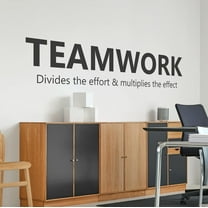 QTH Motivational and Inspirational Office Wall Decal Sticker Vinyl Quotes for Business Teamwork Words and Saying Positive Decoration (Teamwork Divides The Effort & multiplies The Effect)