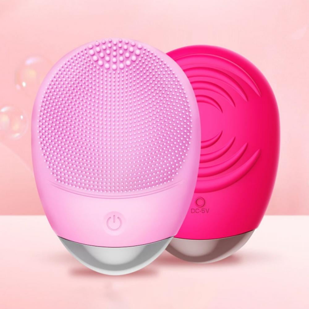 Face Scrubber Nude blue One‑piece Design Massage Brush Soft Suction Cup Design Exfoliator Brush for Bathing for Baby
