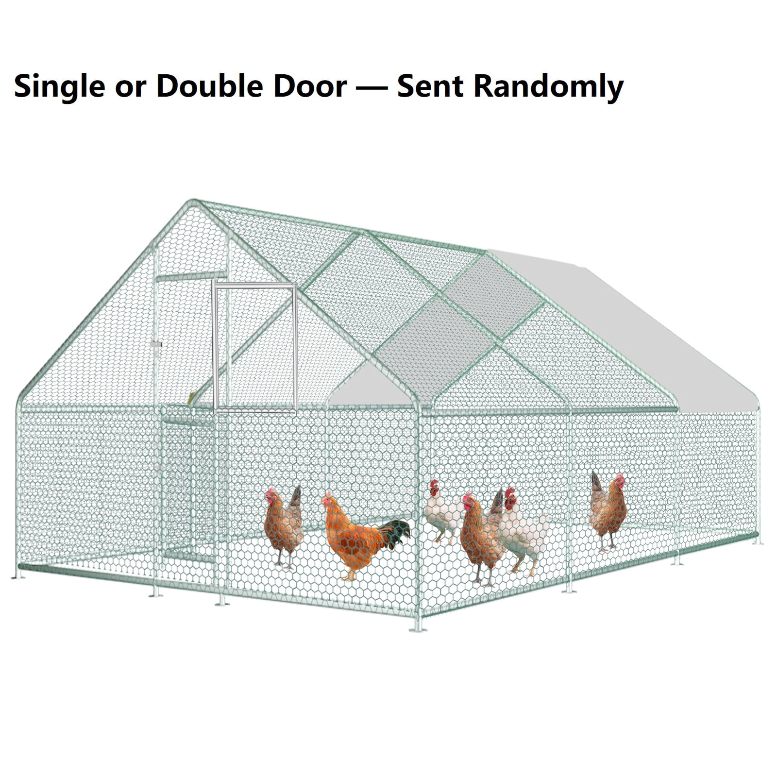 20 x10 ft Chicken Coop Pet Run Cage Rabbit Hutch Poultry Cage Outdoor with Roof