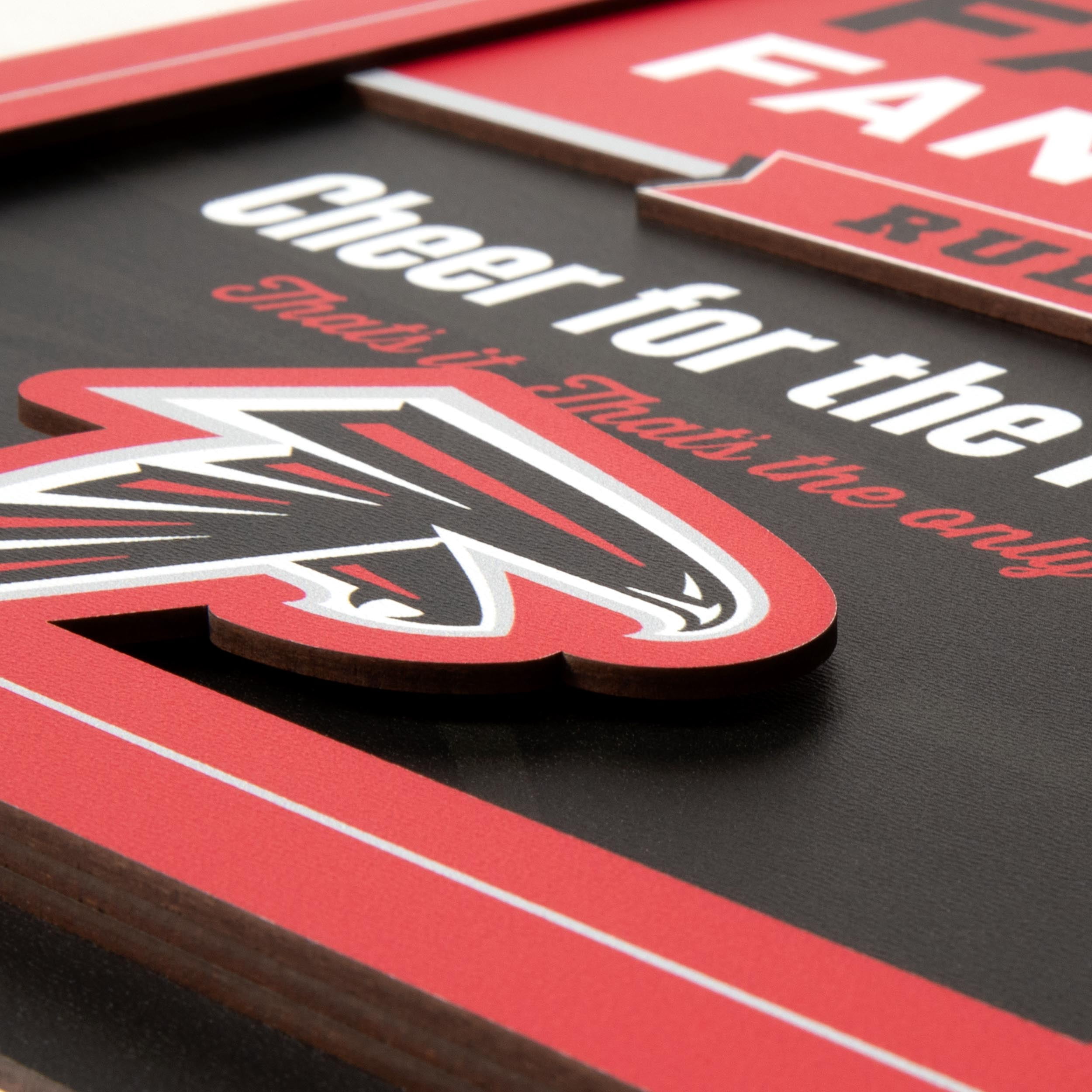 YouTheFan NFL Atlanta Falcons Fan Rules 3D Wall Art