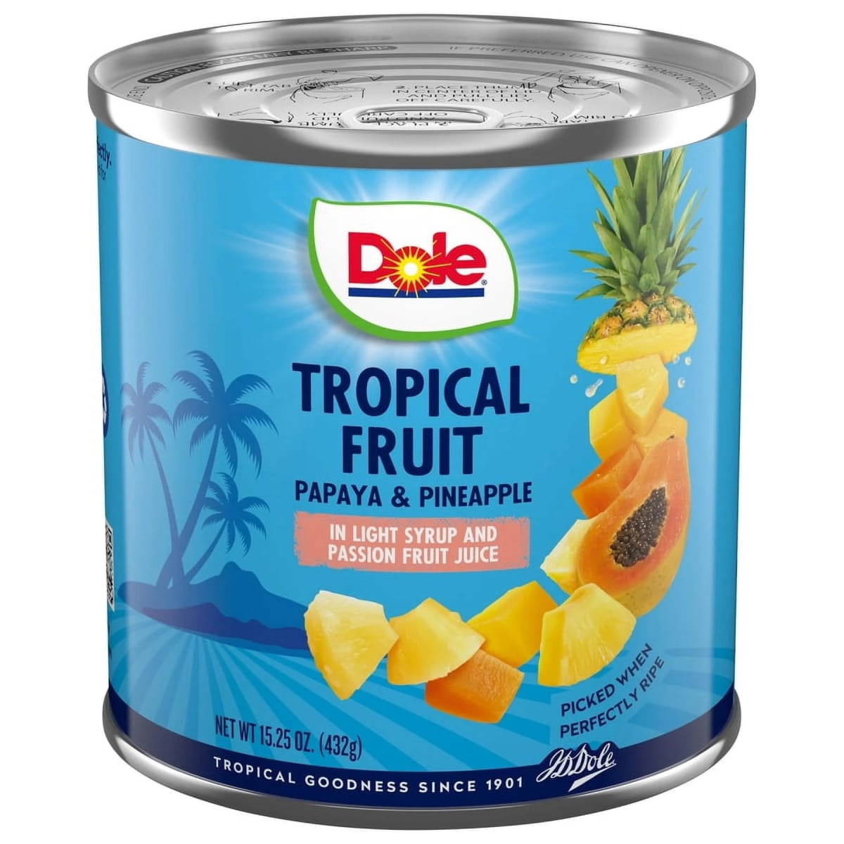 (3 pack) Dole Tropical Fruit in Light Syrup and Passion Fruit Juice, 15.25 oz Can