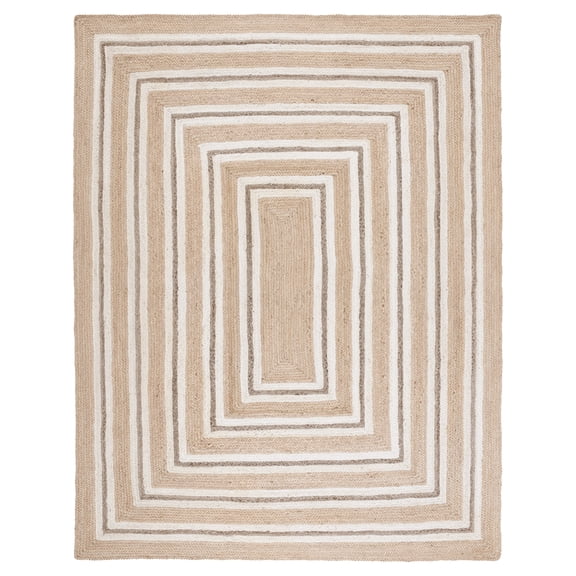 SAFAVIEH Natural Fiber Asia Geometric Area Rug, Natural/Ivory, 8' x 10'