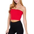 thumbnail image 5 of FashionMille Solid Casual Cooling Down Medium Weight Strapless Tube Top Sleeveless Cropped Bandeau Tops, 5 of 5