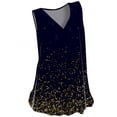 thumbnail image 1 of Blusa sin mangas con cuello en V y estampado informal para mujer a la moda, camisetas sin mangas de verano Fridja  gh6326, 1 of 4