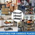 thumbnail image 4 of Yeshouse 3-Tier Plastic Utility Cart with Wheels, Heavy Duty 3-Tier Restaurant Food Service Cart for Foodservice/Commercial/Restaurant/Office/Warehouse/Kitchen/Hotel/Garage, 360lbs Capacity, 4 of 8