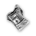 thumbnail image 1 of Sterling Silver 30" 1.2mm Box Chain 3D Airplane Carry On Travel Luggage Bag Pendant Necklace, 1 of 2