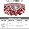 thumbnail image 4 of Mandala Round Tablecloth 60 Inch Waterproof Tablecloths Boho Table Cloth Decorative for Picnic Party Holiday Home Indoor Outdoor, 4 of 6
