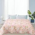 thumbnail image 2 of DESIGNICE Lightweight Summer Quilt Twin Breathable Soft Cooling Quilt for Bed Sofa Travel Floral Print Machine Washable for All Ages 3.3×4.9FT, 2 of 7