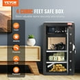 thumbnail image 2 of VEVOR Single Door 4.0 cu.ft Safe Box with Key Lock & Password Cabinet Black, 2 of 9