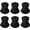 Black 6, variant on 6 Pack Neck Gaiter Bandana Face Mask: Cooling Gator Mask Face Cover Neck Scarf Balaclava