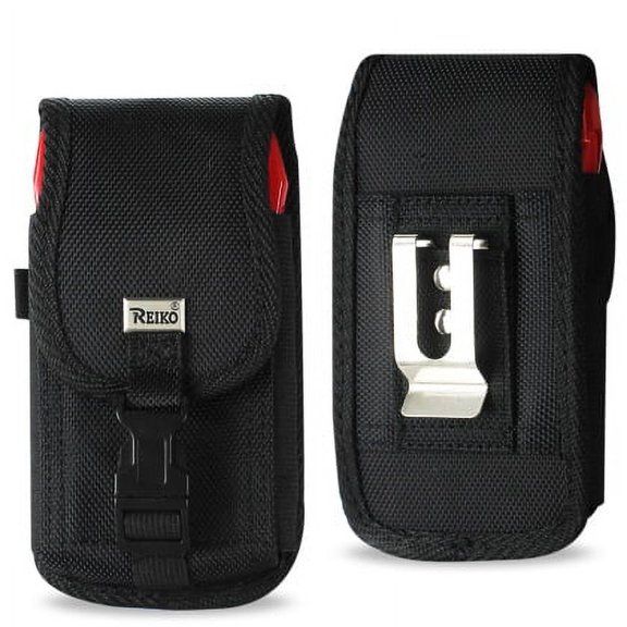 VERTICAL RUGGED POUCH WITH BUCKLE SAMSUNG GALAXY S4/ I9500/ L720/ I33/ I545/ S4 M919/ R970 PLUS BLACK