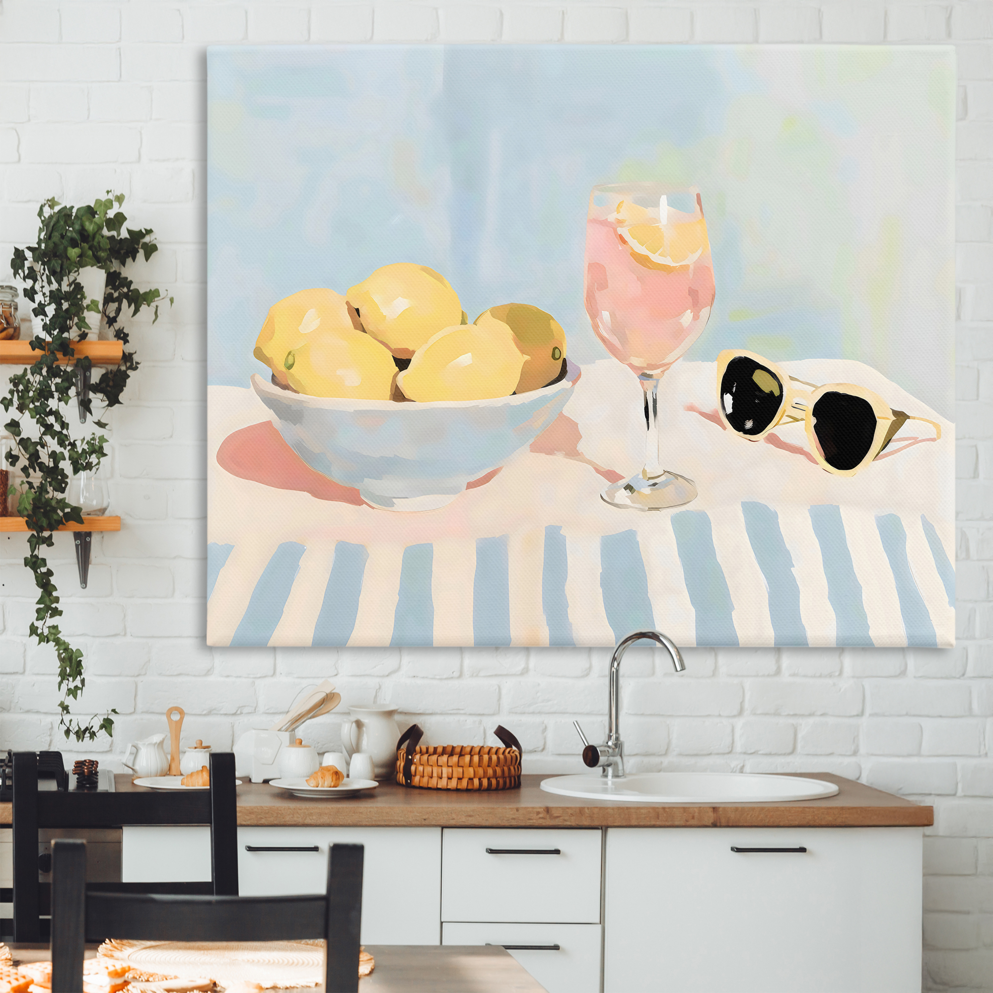 Stupell Industries Aperol & Summer Lemons Canvas Wall Art, design by Sisi and Seb