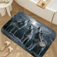 thumbnail image 3 of 1pc Three Wolves Howling Absorbent Non-Slip Bathroom Thickened Flannel Rug Decor,Soft,Quick Drying,Suitable For Indoor/outdoor Use,Bathrooms,Bedrooms,Kitchens,Terrace,Laundry Rooms,16"x24", 3 of 9