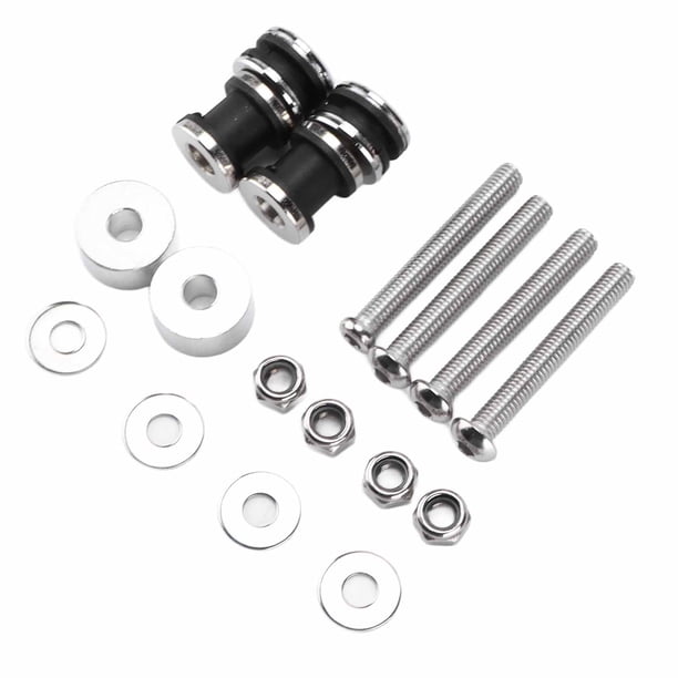 Kit De Accesorios De Acoplamiento Para Respaldo, Repuesto De Pernos De Montaje De Barra Respaldo Ajustable Con Acabado Cromado Resistente Al Agua Para FXST FXSTB 1987-1999 Para