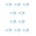 thumbnail image 1 of Jumpingount Gafas de sol hexagonales, montura pequeña, gafas de sol poligonales, lentes polarizadas, gafas de sol cuadradas pequeñas unisex, azul Oro Degradado Azul 10Conjunto, 1 of 6