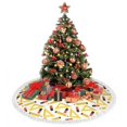 thumbnail image 4 of Christmas Tree Skirt, funny ruler pencil Print Christmas Tree Decorations Indoor, Tree Skirts Mat With Tassel Trim for Halloween New Year Holiday Christmas Party Decor 36 Inches, 4 of 7
