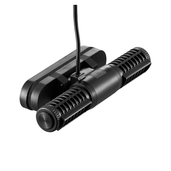 Aquarium Wave Maker 25W 2380 GPH with Controller, Adjustable Cross Flow Pump for Saltwater & Freshwater Tanks, 4 Modes, Quiet Operation, 360° Rotation