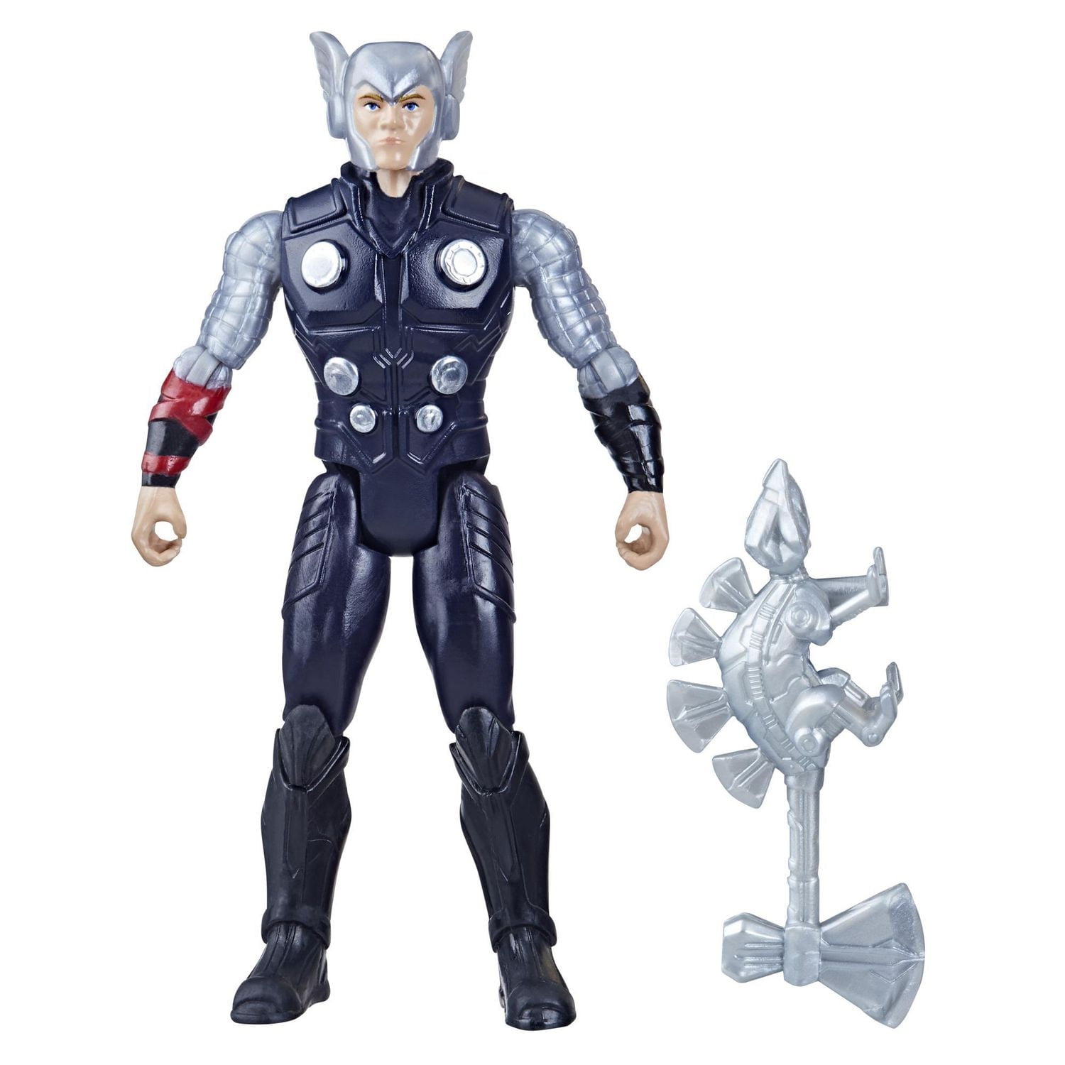 Marvel Mech Strike Mechasaurs Thor Action Figure, 4-Inch, with Weapon Accessory, Marvel Toys for Kids Ages 4 and Up