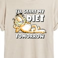 thumbnail image 3 of Garfield - Start My Diet Tomorrow - Women's Oversized T-Shirt, 3 of 5