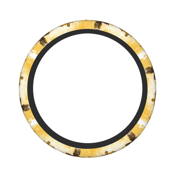 Picia Western Cowboy Ranch Car Steering Wheel Cover, Non-Slip, Breathable, Universal 15 inch