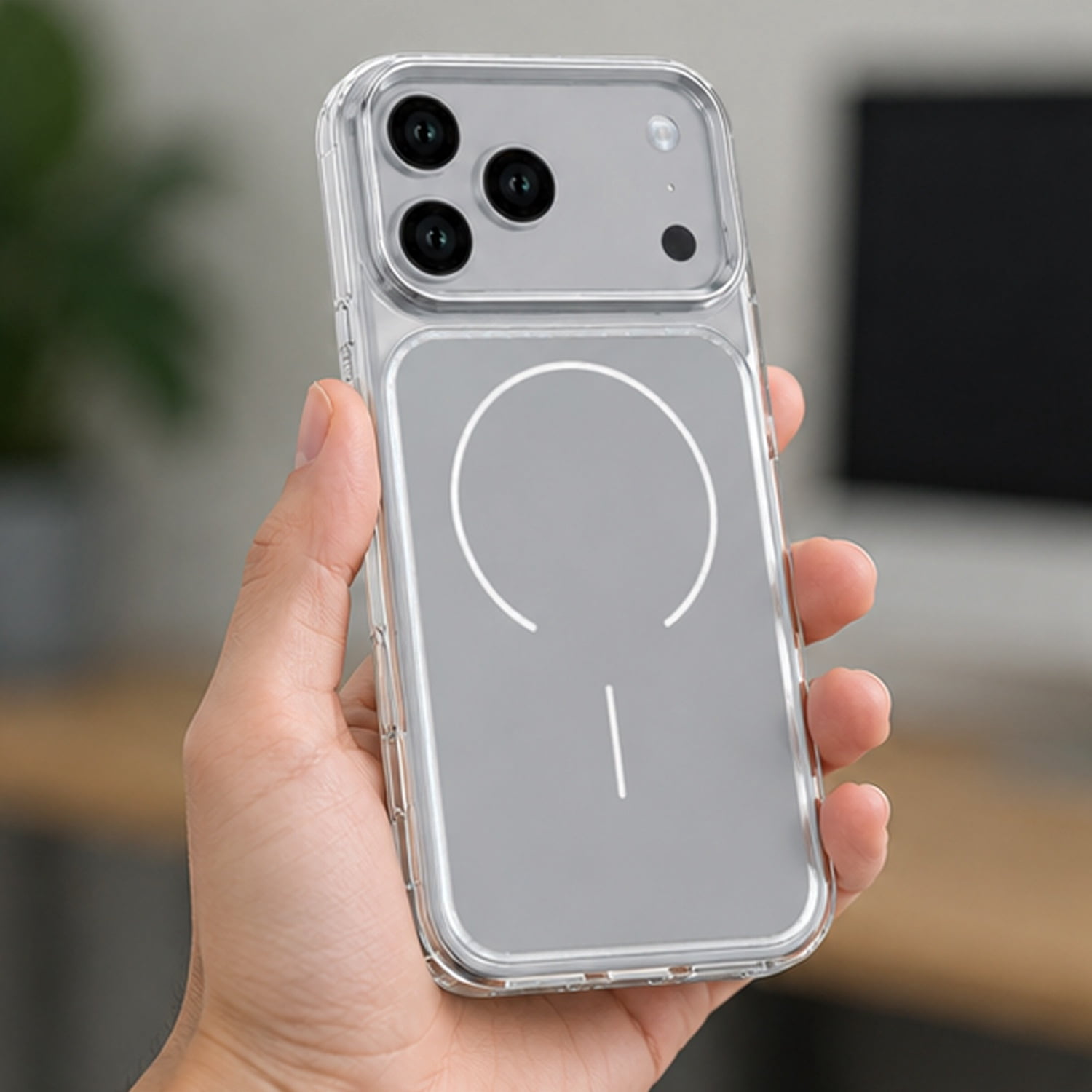 Strong Transparent Magnetic Cases with IC Chip - CLEAR for iPhone 17 Pro Max - Transparent