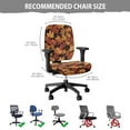 thumbnail image 7 of FKELYI Fall Maple Leaf Print Office Chair Slipcover for Backrest & Cushion Seat Swivel Computer Chair Cover Dustproof Armchair Protector 2 Pcs Home Decor, 7 of 7