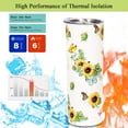 thumbnail image 6 of 20oz Sunflower Tumbler Cup, Insulated Stainless Steel Travel Coffee Mug with Lid Butterfly, Sunflower Gift for Women Sunflower lover Mom, 6 of 6