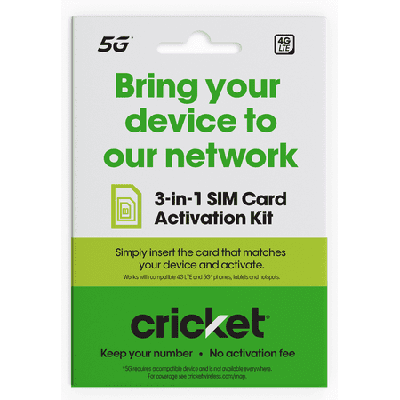 Cricket Wireless 3-in-1 Large SIM Card Kit