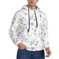 thumbnail image 2 of Daiia Watercolor Wildflower for Men's Fashion Hoodies & Sweatshirts with Kangaroo Pocket Hooded Sweatshirt Breathable & Moisture Wicking-XX-Large, 2 of 7